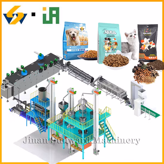 Linea di produzione di cibo per cani per animali domestici Attrezzatura per la produzione di cibo per pesci Macchina per estrusore