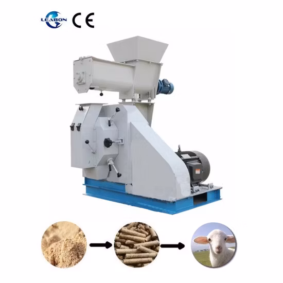 Macchina per la produzione di pellet di mangime per bestiame da 1-2 tonnellate / ora, pollame, bovini, pollo, mangime per pesci, linea di produzione di pellet, prezzo di vendita